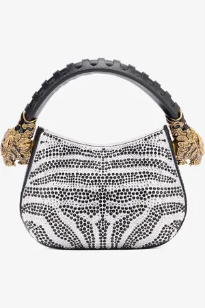 Roberto Cavalli Minibolso Roar con motivo cebra de pedrería