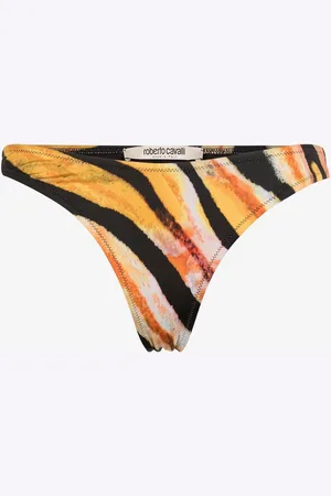 Roberto Cavalli Braga de bikini con estampado Zebra