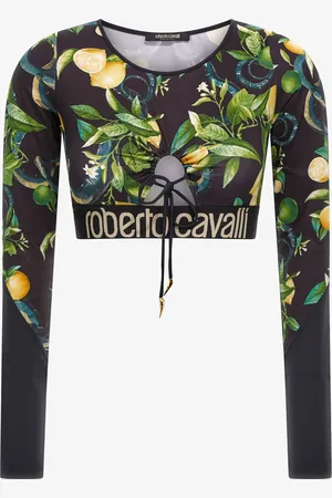 Roberto Cavalli Crop top Lemon print