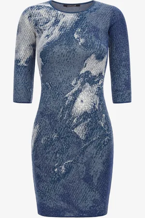 Roberto Cavalli Vestido de punto con efecto desgastado