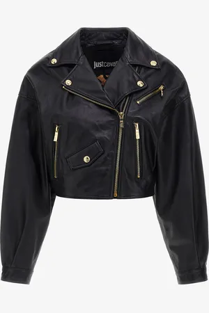 Roberto Cavalli Just Cavalli leather bomber jacket