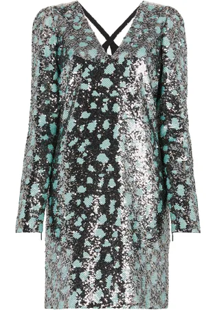 Roberto Cavalli Leopard Sequin-Embellished Dress