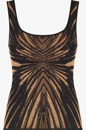 Roberto Cavalli Top De Punto Con Estampado Ray Of Gold