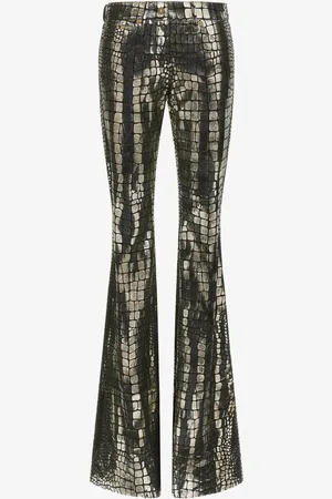 Roberto Cavalli Pantalones efecto cocodrilo