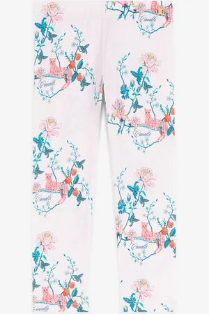 Roberto Cavalli Leggins de algodón con estampado Floral