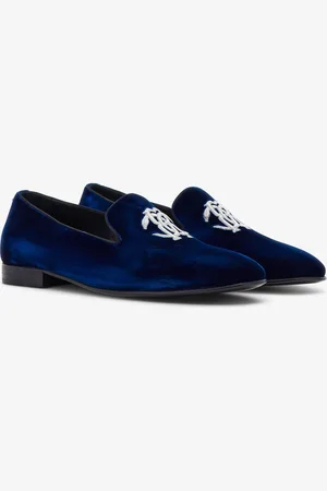 Roberto Cavalli Velvet loafers with Monogram Mirror Snake