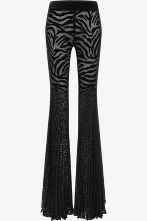 Roberto Cavalli Pantalones de terciopelo con estampado Ray of Gold
