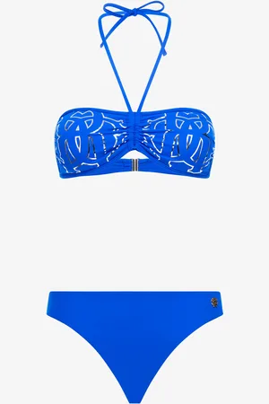 Roberto Cavalli Bikini Azul Logo Monogram RC