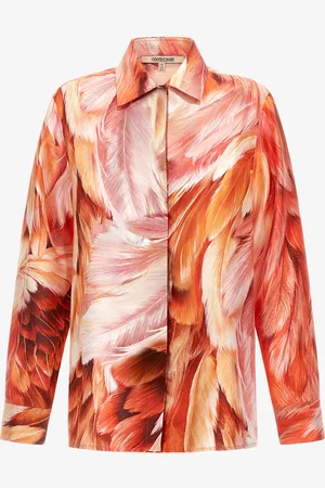 Roberto Cavalli Plumage print shirt
