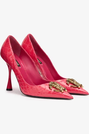 Roberto Cavalli Zapatos de salón efecto cocodrilo con monograma Mirror Snake