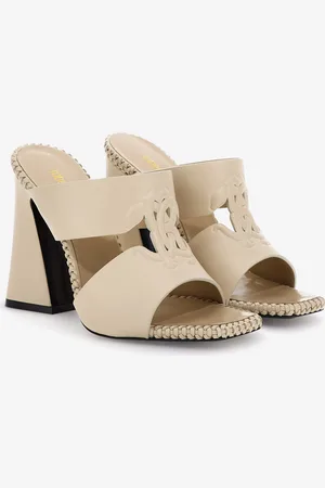 Roberto Cavalli Sandals with Monogram Mirror Snake