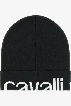 Roberto Cavalli Gorro de mezcla de lana con logo