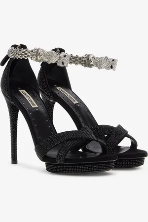 Roberto Cavalli Panther-head high-heel sandals