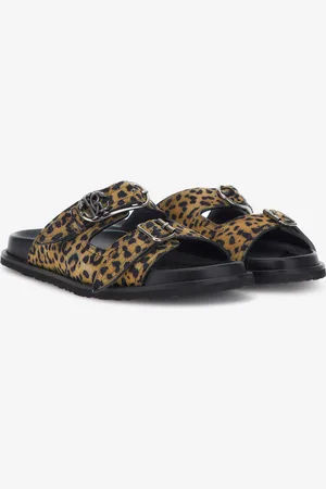 Roberto Cavalli Jaguar Skin printed sandals