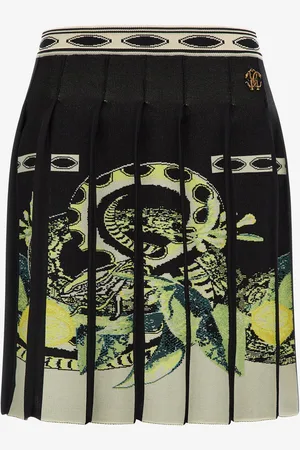 Roberto Cavalli Lemon print knit skirt