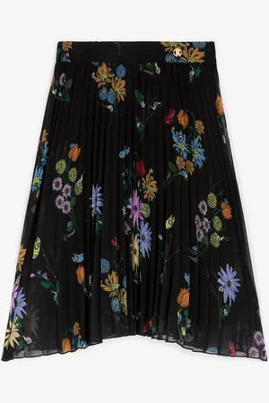 Roberto Cavalli Falda plisada con estampado Floral