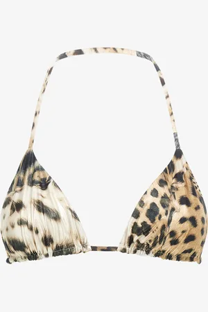 Roberto Cavalli Jaguar skin top bikini