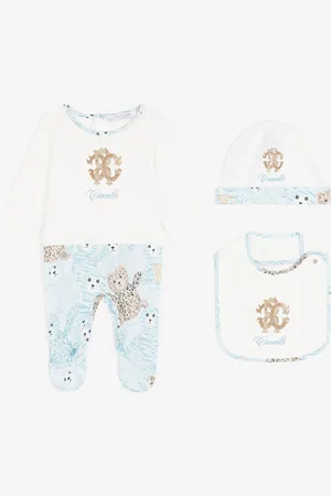 Roberto Cavalli Conjunto de algodón para bebé con Monograma RC