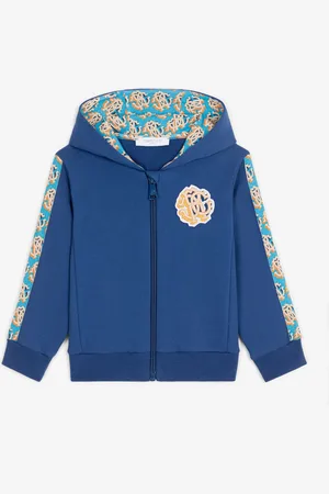 Roberto Cavalli Chaqueta de algodón con capucha y bordado Monograma RC