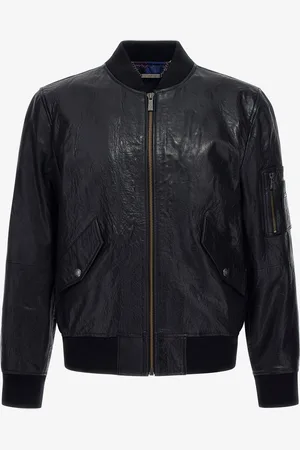 Roberto Cavalli Just Cavalli leather bomber jacket