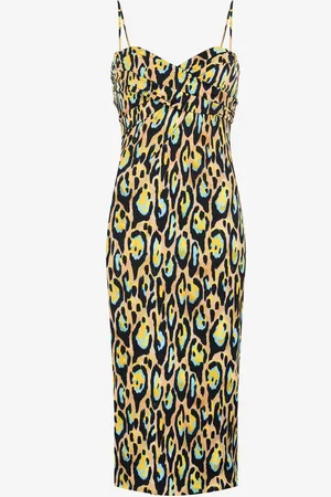 Roberto Cavalli Leopard print sleeveless midi dress