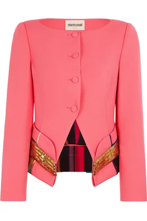 Roberto Cavalli Chameleon Rug-Print Panelled Jacket