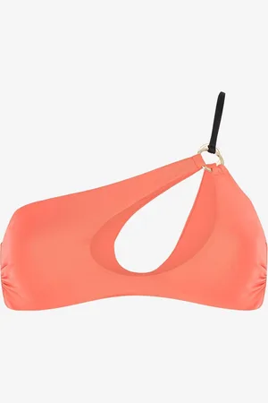 Roberto Cavalli Cut-out one-shoulder bikini top