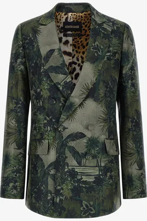 Roberto Cavalli Hawaii Green print blazer