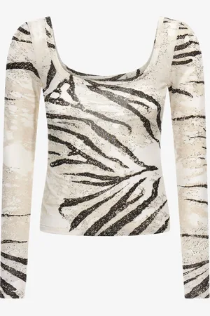Roberto Cavalli Top Estampado Zebra