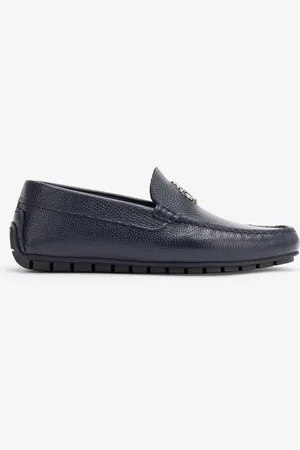 Roberto Cavalli Hammered Effect Loafers with RC Monogram
