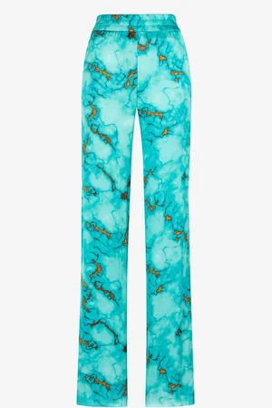 Roberto Cavalli Pantalón recto con estampado Marble