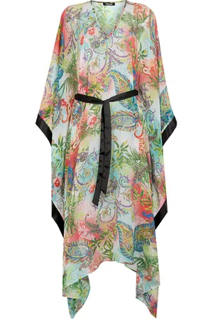 Roberto Cavalli Botanical-Print Kaftan Dress