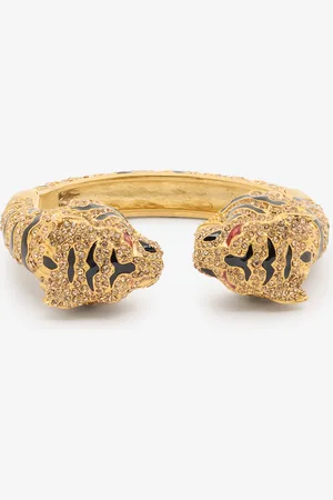 Roberto Cavalli Pulsera rígida con cabezas de tigre