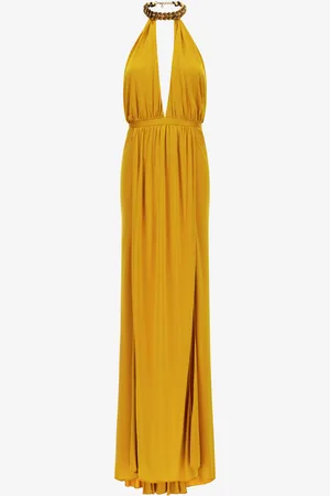 Roberto Cavalli Long dress with jewel detail