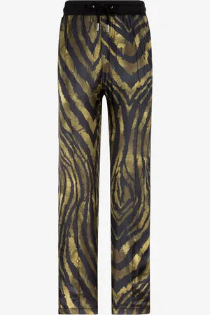 Roberto Cavalli Pantalón de deporte de seda con estampado Freedom