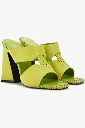 Roberto Cavalli Sandals with Monogram Mirror Snake