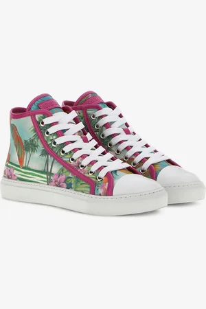 Roberto Cavalli Hawaii print sneakers