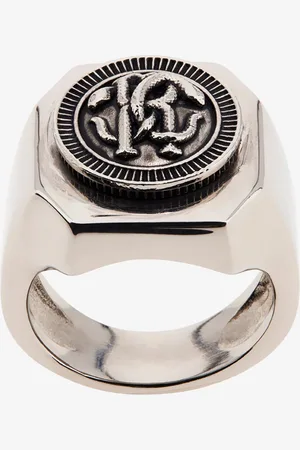 Roberto Cavalli Anillo con monograma Mirror Snake