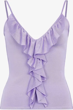 Roberto Cavalli Ruffle-detailed vest top