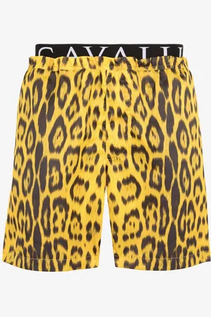 Roberto Cavalli Bañador con logotipo y estampado Jaguar