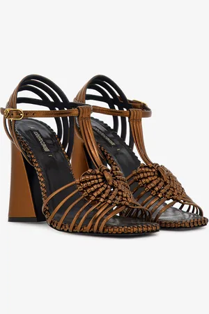 Roberto Cavalli Sandalias de Tacón Trenzado