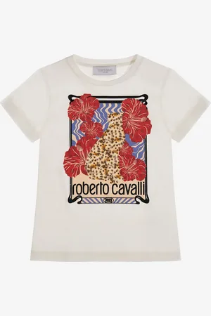 Roberto Cavalli T-shirt with Logo and print