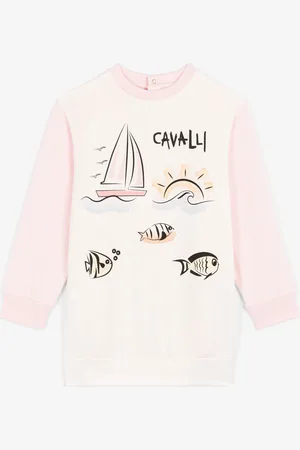 Roberto Cavalli Sudadera con logo y estampado Seascape