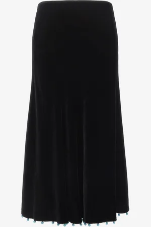 Roberto Cavalli Beaded-trim high-waisted skirt