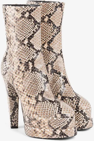 Roberto Cavalli Botas con plataforma y efecto piel de serpiente