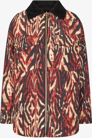 Roberto Cavalli Chaqueta con cremallera y estampado integral