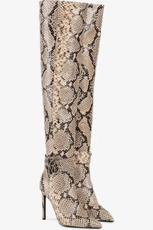 Roberto Cavalli Botas altas con efecto piel de pitón