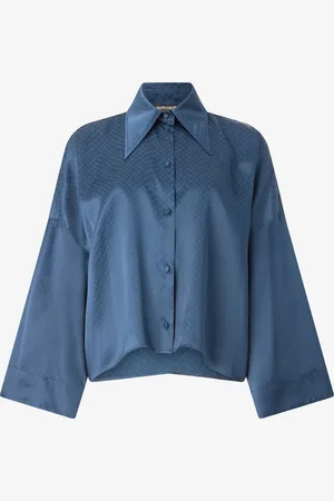 Roberto Cavalli Camisa de seda con motivo efecto serpiente