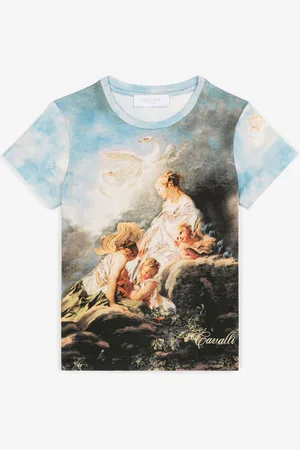 Roberto Cavalli Camiseta de algodón con estampado Wild Leda
