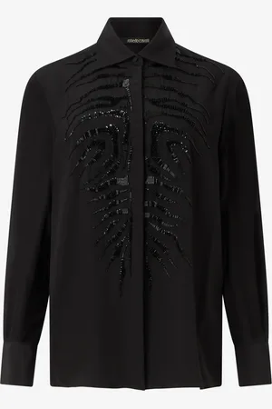 Roberto Cavalli Camisa con lentejuelas piel de tigre